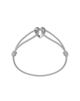 Silver Heart Cord Bracelet