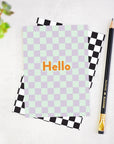 Hello Checkerboard Card