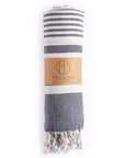 Fethiye Striped Blanket Throw - Blue