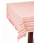 Andana Striped Tablecloth Set - Magenta-2