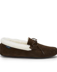 Slippers, sheepskin, brown suede