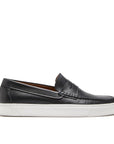 Slip-on Sneaker Loafers, black leather
