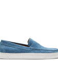 Slip-on Sneaker Loafers, petrol blue suede