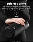 Luma Vacuum Insulated, Flask & Mug, Black, 700ml (24oz)