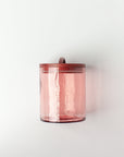 Hammered Glass Canisters with Wood Lid