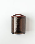 Hammered Glass Canisters with Wood Lid