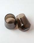 Pair of Hammered Glass Stemless Tumblers-4