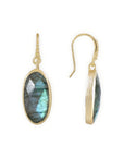 Charis Oval Gemstone Earrings Labradorite