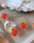 Tyche Gemstone Earrings Carnelian
