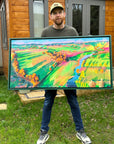 Luxury Bybrook Dream fine art print, premium hand-embellished framed artwork, stylish contemporary landscape, limited edition giclee by Michael Sutherland Art at brixbailey.com