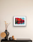 Autumn Lake premium A3 art print, signed by Michael Sutherland, classic indigo artwork on thick paper, unframed by Michael Sutherland Art at brixbailey.com