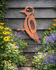 Rusty Metal Woodpecker Garden Decoration