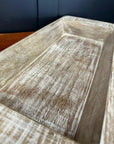 Rustic Wooden Serving Bowl / Fruit Bread Antipasti Cheese Board Tray
