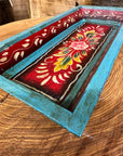 Wooden Painted Tray Bowl / Bread Antipasti Bowl Decorative Storage Tray A