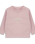 Premium Daddy’s Girl Embroidered Jumper for Father’s Day, Sustainable Cotton-Polyester Blend, Soft and Ethical Kids Sweatshirt by Flossie & George at brixbailey.com