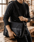 Nomad Voyager Recycled Rubber & Army Canvas Vegan Messenger Bag