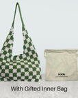 Hand-Made Crochet Cotton Tote Bag - Eco-Friendly & Sustainable Fashion - 55cm Height, 33cm Handle Drop by Sook Stainable at brixbailey.com