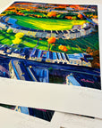 Premium Royal Crescent Bath landscape art print, luxury giclee reproduction on cotton rag, hand-signed by artist Michael Sutherland by Michael Sutherland Art at brixbailey.com