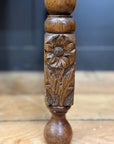 Antique Carved Oak Side Table with Drawer / Occasional Lamp Hall Table