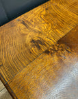 Antique Carved Oak Side Table with Drawer / Occasional Lamp Hall Table
