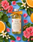 Orange & Geranium 150ml Bath & Massage Oil - Bright, uplifting & joyful