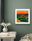 Under the Red Sky 1 premium giclee fine art reproduction, luxury hand-signed sunset landscape print, ready to frame by Michael Sutherland Art at brixbailey.com