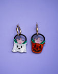 Halloween Candy Bucket Hoop Earrings