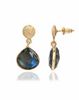 Eos Drop Gemstone Earrings: Labradorite