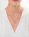 Eos Drop Gemstone Necklace: Peach Moonstone