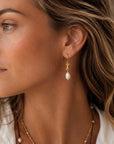 Jette Barbed Wire and Pearl Drop Earrings