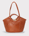 CELIA Calfskin Leather Tote - Spacious Handmade Italian Travel Bag with Cotton Drawstring Organizer by Sook Stainable at brixbailey.com