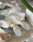 Charis Oval Gemstone Earrings Moonstone