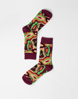 Premium autumn color swirl socks for men, stylish fashion statement with sporty comfort, luxury cotton blend in trending hues by Body and I at brixbailey.com