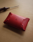 Red Handmade Leather Wallet for Everyday Style