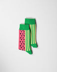 Premium watermelon socks for men, spring-themed cotton blend with spandex, stylish and comfortable, size 40-45 by Body and I at brixbailey.com