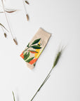 Women's beige floral socks by Brix Bailey with leaf pattern, cotton blend at www.brixbailey.com