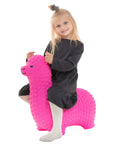 Pink Bouncy Alpaca Ride On Toy