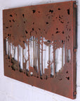Bandipur Forest Silhouette Metal Garden Wall Art