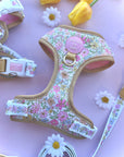 Pastel Petals - Dog Collar + ID Tag Holder