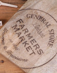 Premium General Store wooden chopping board, luxury mango wood kitchen board with rustic charm, stylish serving tray, handcrafted burnt finish by Maravi at brixbailey.com