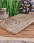 Premium General Store wooden chopping board, luxury mango wood with rustic charm, stylish serving and cutting board, handcrafted burnt finish by Maravi at brixbailey.com