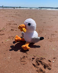 Cheeky Crochet Seagull Plush Toy with Chip – Handmade Amigurumi Bird for Coastal Gifts & Nursery Decor