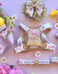 Pastel Petals - Dog Collar + ID Tag Holder
