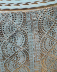 Luxury Jodai Drum Side Table Set, Antiqued Gold Verdigris Finish, Handcrafted Metal Side Tables for Living Room, Classic Elegant Decor by Maravi at brixbailey.com