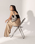 Premium Alexia small hobo bag in smooth leather with snake print, silver hardware, cotton lining, zipper closure by Bob Oré at brixbailey.com