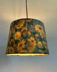 Van Gogh Sunflowers Velvet French Drum Lampshade | Handmade Ceiling Light Shade | UK