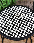 Chinta Modern Black Round Nesting Side Tables