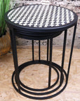 Chinta Modern Black Round Nesting Side Tables