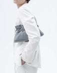 Mila Bag in Smooth Leather, Haze Blue
