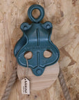 Nautical Wall Clock with Rope and Pulley